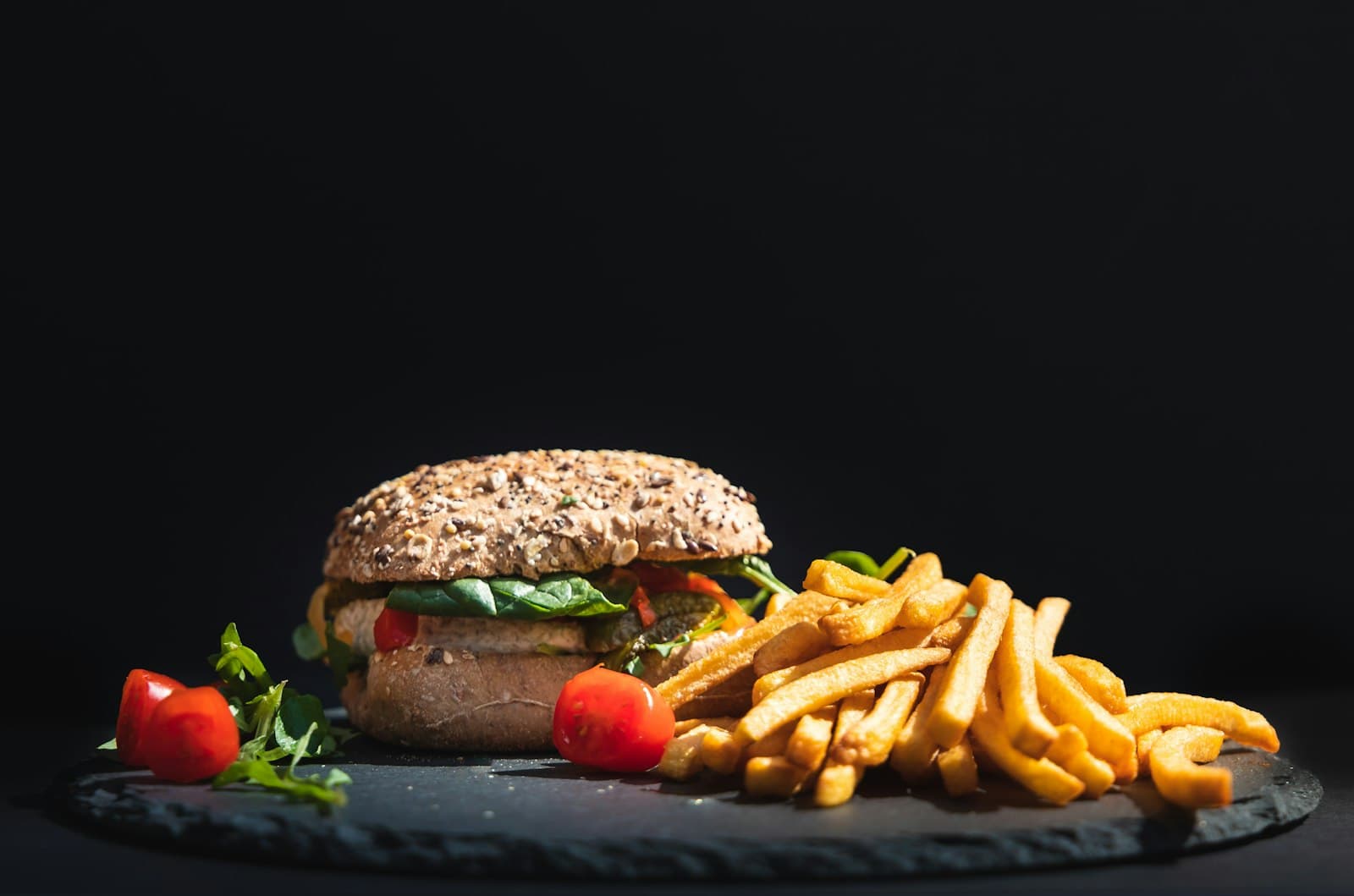 Freshly prepared restaurant dishes